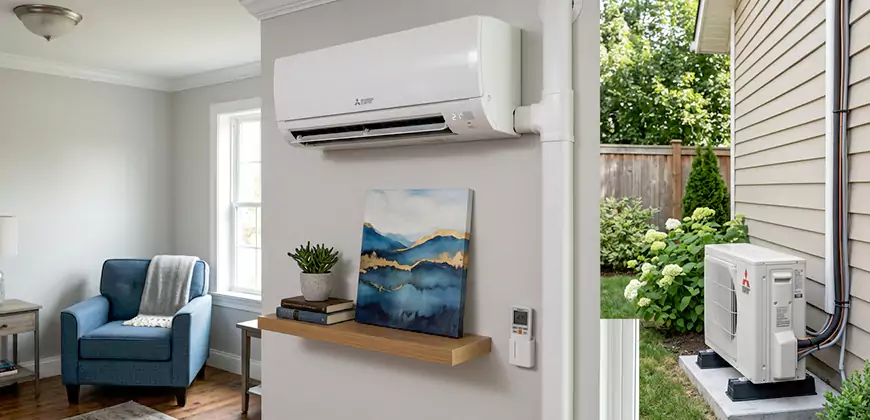 Wall Mounted Heat Pump Setup in Bonita Springs