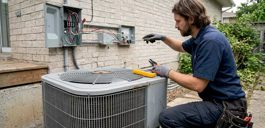 Exterior AC Unit Electrical Repair in Bonita Springs
